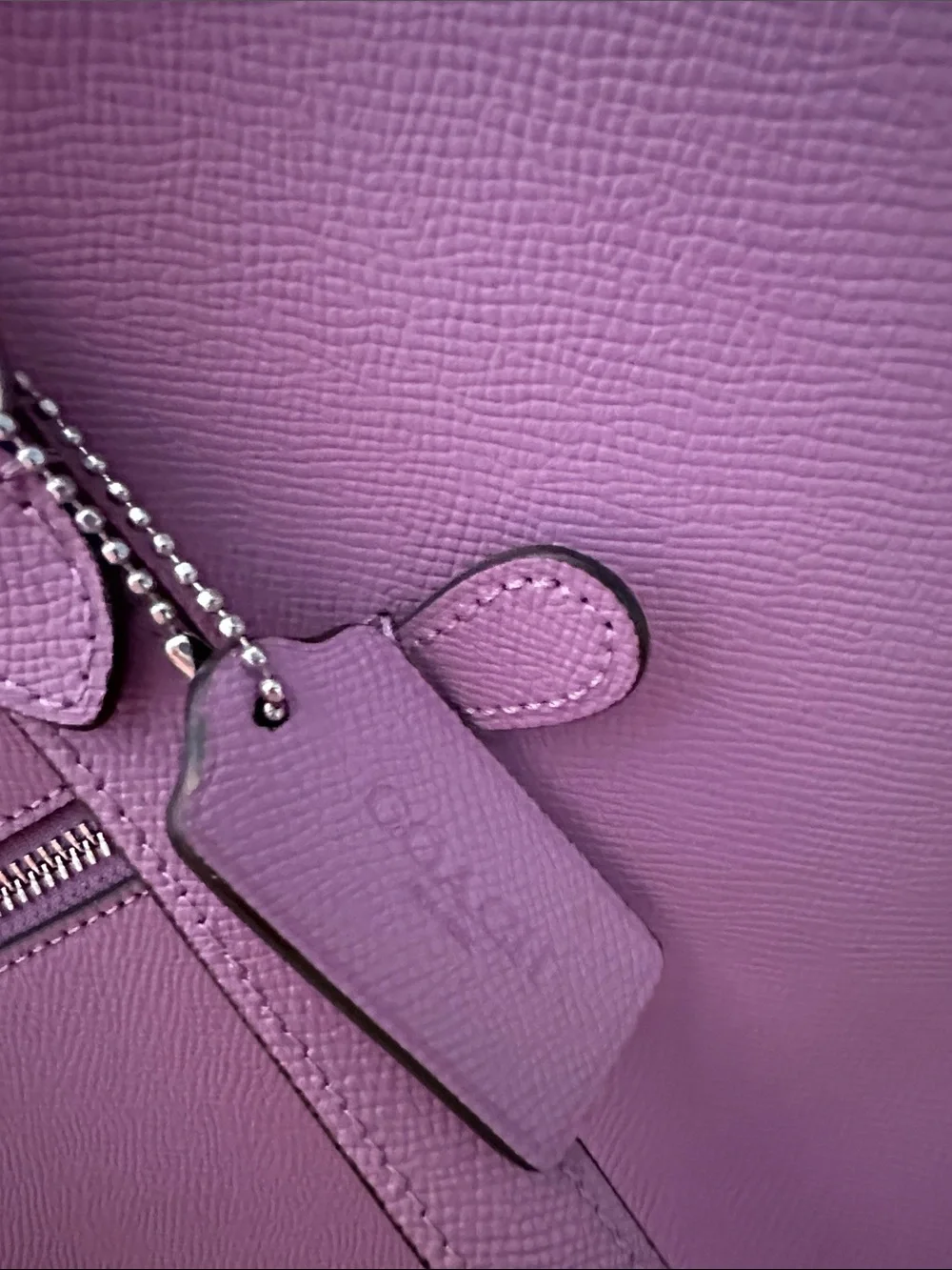 Coach Lilac Leather Tote Bag - Picture 6 of 9